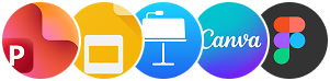 Available file formats: PowerPoint, Google Slides, Keynote, Figma, Canva